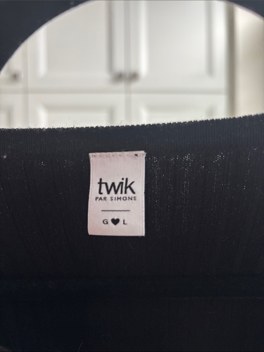 twik Black Ribbed Cropped Button Cardigan - Picture 2 of 5